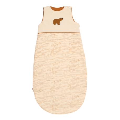 Gigoteuse bébé hiver patch ours en double gaze de coton - orsino Beige 1 - vertbaudet enfant 