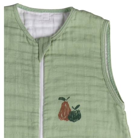 Gigoteuse lange bio en coton bio - botanica Blanc+Vert 5 - vertbaudet enfant 