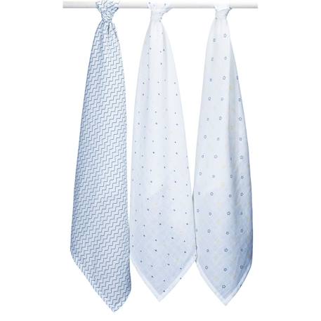 Langes bébé en coton bio - hello Blanc 1 - vertbaudet enfant 
