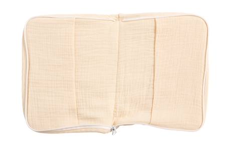 Protège carnet de santé en double gaze de coton - uni terracotta Beige+Rose+Rouge+Vert 2 - vertbaudet enfant 