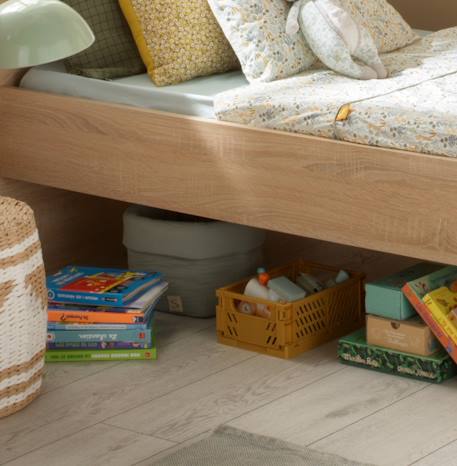 Panière de rangement en double gaze de coton - uni petale Beige+Rose+Rouge+Vert 12 - vertbaudet enfant 