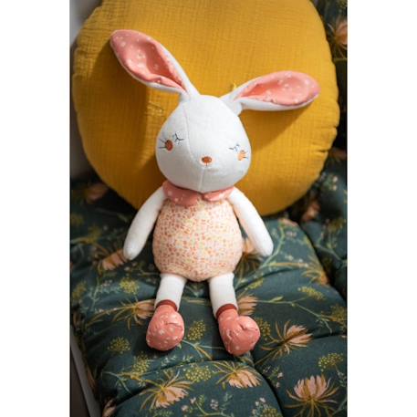 Doudou en velours - esmee Blanc/rose+Blanc/rose XL 5 - vertbaudet enfant 