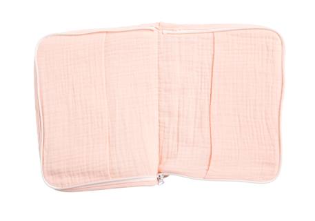 Protège carnet de santé en double gaze de coton - uni terracotta Beige+Rose+Rouge+Vert 4 - vertbaudet enfant 