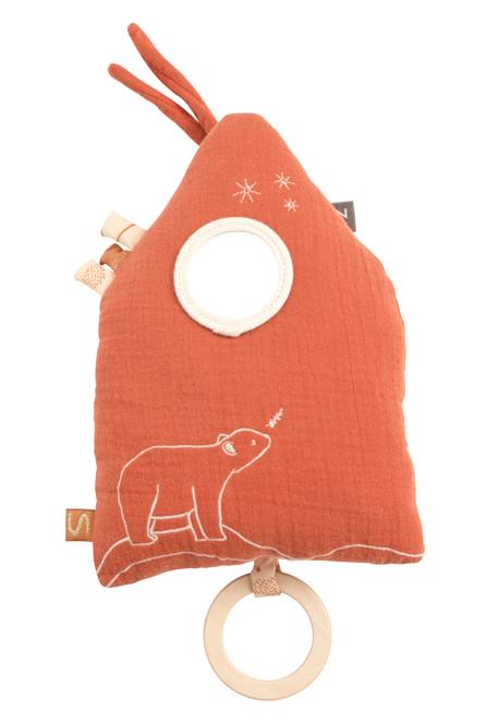Peluche mini musical maison brodé - orsino Orange 1 - vertbaudet enfant 