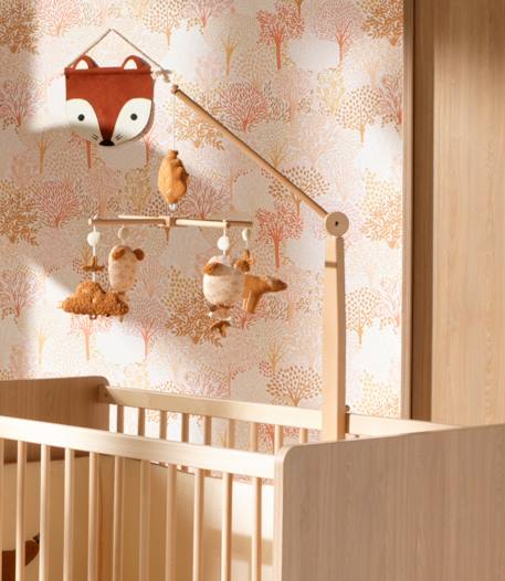 Mobile musical en bois avec jouets ours en gaze de coton - orsino Marron 3 - vertbaudet enfant 