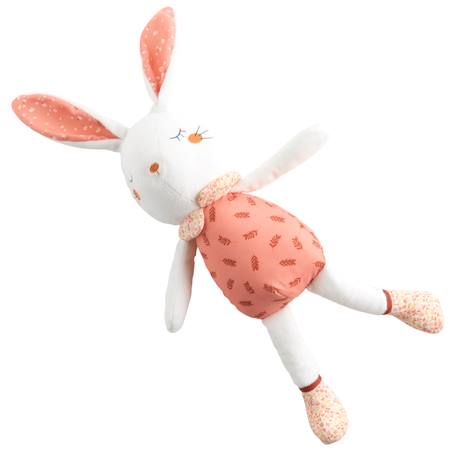 Doudou en velours - esmee Blanc/rose+Blanc/rose XL 1 - vertbaudet enfant 