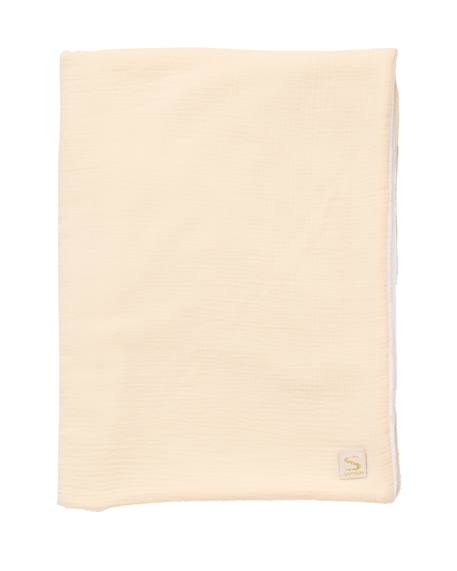 Couverture bébé en gaze de coton et polaire Beige+Rose+Rouge+Vert 1 - vertbaudet enfant 