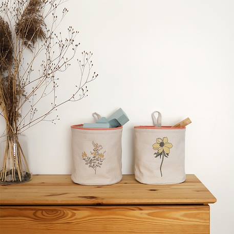 Paniers de rangement à suspendre, set 2 paniers flora Multicolore 2 - vertbaudet enfant 