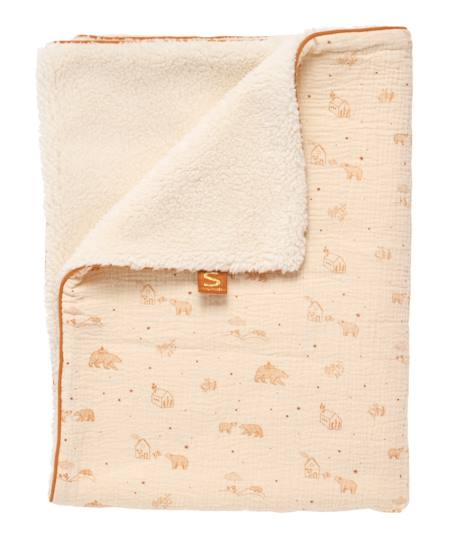 Couverture bébé en sherpa - orsino Beige 1 - vertbaudet enfant 