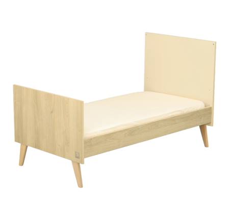 Lit bébé évolutif - little big bed sur pieds en bois avec têtes panneaux imitation bois - melinee Marron/beige 2 - vertbaudet enfant 