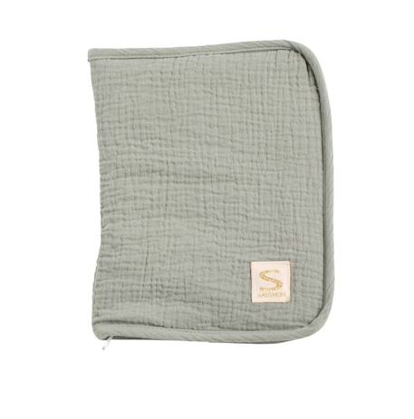 Protège carnet de santé en double gaze de coton - uni terracotta Beige+Rose+Rouge+Vert 8 - vertbaudet enfant 