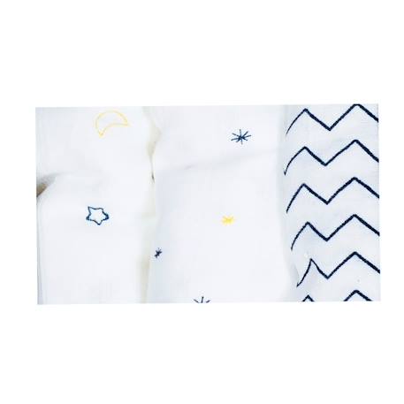 Langes bébé en coton bio - hello Blanc 3 - vertbaudet enfant 