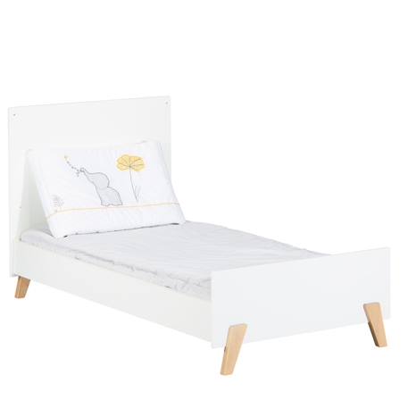 Lit bébé évolutif - little big bed sur pieds en bois - joy Blanc/marron 4 - vertbaudet enfant 