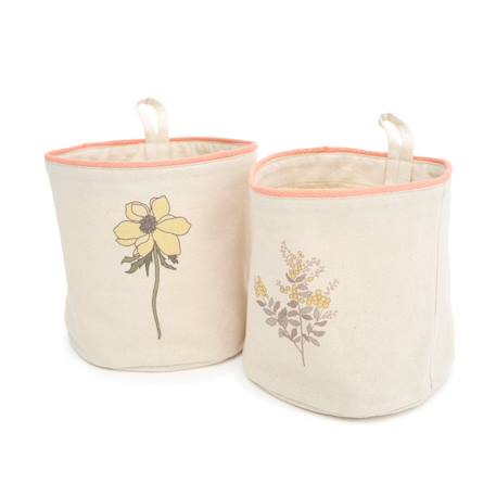 Paniers de rangement à suspendre, set 2 paniers flora Multicolore 1 - vertbaudet enfant 