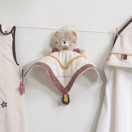 Doudou mouchoir ours en velours - timouki Beige 4 - vertbaudet enfant 