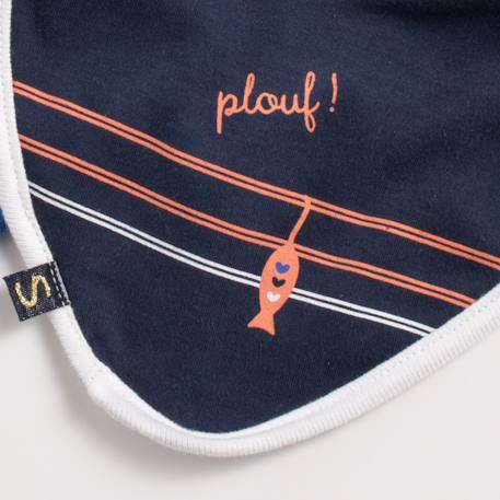 Lot de 2 bavoirs en coton marinière - baby sailor Bleu/blanc 3 - vertbaudet enfant 