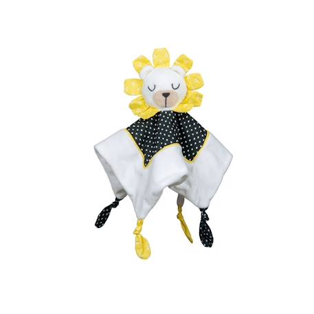 Doudou mouchoir en velours - pluche et pompon Blanc 2 - vertbaudet enfant 