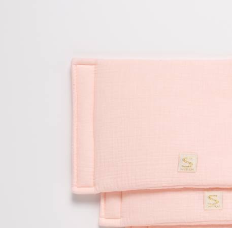 Protections de barreaux de lit en coton Beige+Beige foncé+Bleu/blanc+Ecru léopard+Moutarde+Rose+Rose foncé+Rouge+Vert+Vert tilleul 23 - vertbaudet enfant 