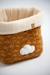 Lot de 2 panières de rangement en double gaze de coton - orsino Marron/beige 2 - vertbaudet enfant 