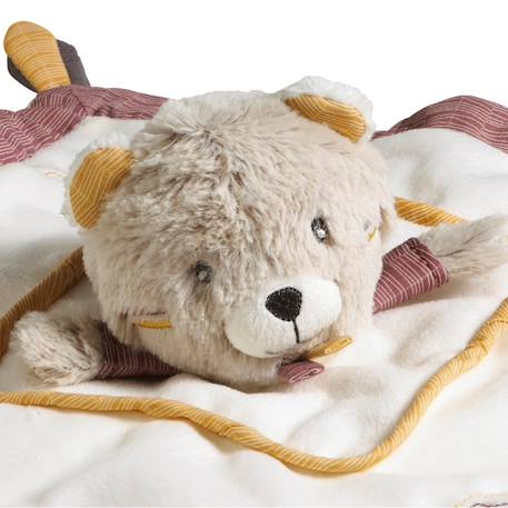 Doudou mouchoir ours en velours - timouki Beige 2 - vertbaudet enfant 