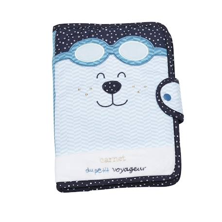Protege carnet de sante en coton - lazare Bleu 1 - vertbaudet enfant 