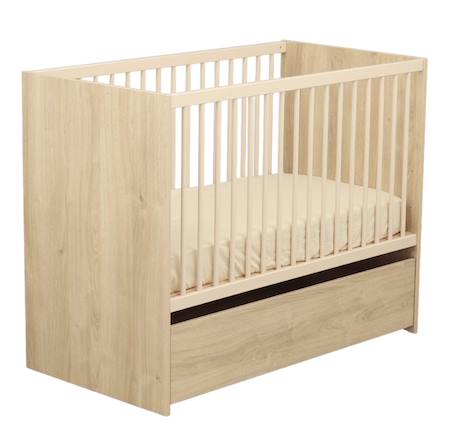 Lit à barreaux avec têtes en panneaux - paloma Blanc+Marron/beige 8 - vertbaudet enfant 