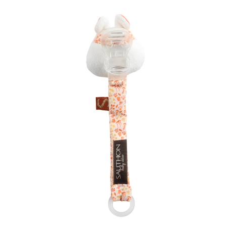 Attache-tétine en velours lapin - esmee Blanc 3 - vertbaudet enfant 
