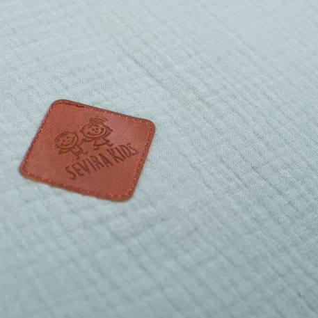 Taie de coussin modulable avec liens à nouer en gaze de coton Beige+Biscuit+Blanc+Écru+Gris+Rose+Vert 20 - vertbaudet enfant 