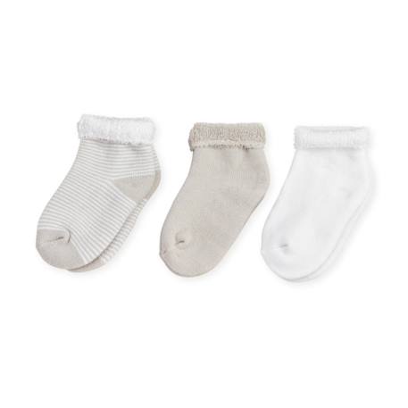 Lot de 3 paires de chaussettes bébé Ecru 1 - vertbaudet enfant 