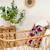 Couverture d'emmaillotage en coton wax fleurs de mariage Bleu+Rouge 8 - vertbaudet enfant 