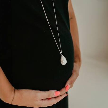 De grossesse collier goutte effet brossé Argent+Or+Rose 2 - vertbaudet enfant 