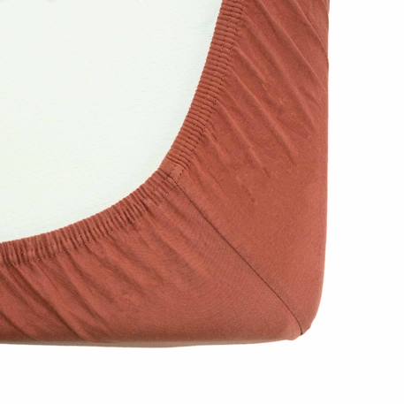 Drap housse oeko-tex® standard 100 Abricot+Bleu+Bleu ciel+Bleu marine+Camel+Caraïbes+Gris+Rose+Terracotta+Vanille+Vert+Vert olive+Vieux rose 32 - vertbaudet enfant 