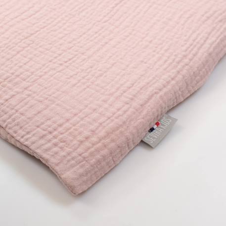 Taie de coussin modulable avec liens à nouer en gaze de coton Beige+Biscuit+Blanc+Écru+Gris+Rose+Vert 15 - vertbaudet enfant 
