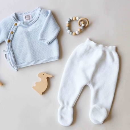 Pantalon tricot Blanc 2 - vertbaudet enfant 