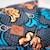 Couverture d'emmaillotage en coton wax fleurs de mariage Bleu+Rouge 3 - vertbaudet enfant 