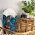 Couverture d'emmaillotage en coton wax fleurs de mariage Bleu+Rouge 4 - vertbaudet enfant 
