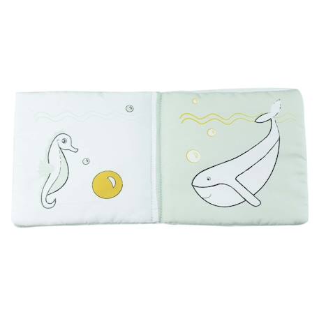 Livre d'éveil en tissu Ecru 5 - vertbaudet enfant 