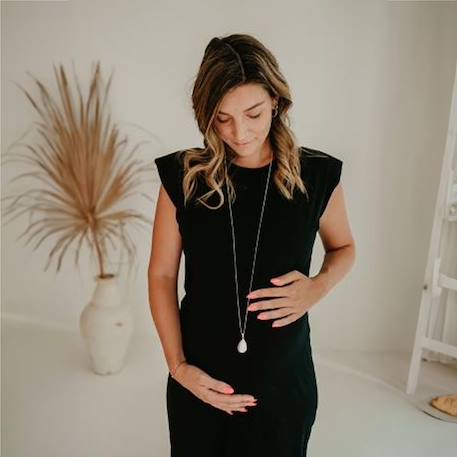 De grossesse collier goutte effet brossé Argent+Or+Rose 3 - vertbaudet enfant 