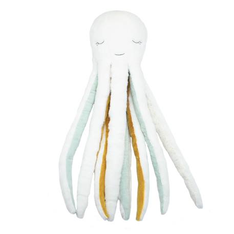 Peluche poulpie la pieuvre Blanc+Moutarde+Vanille+Vert 1 - vertbaudet enfant 