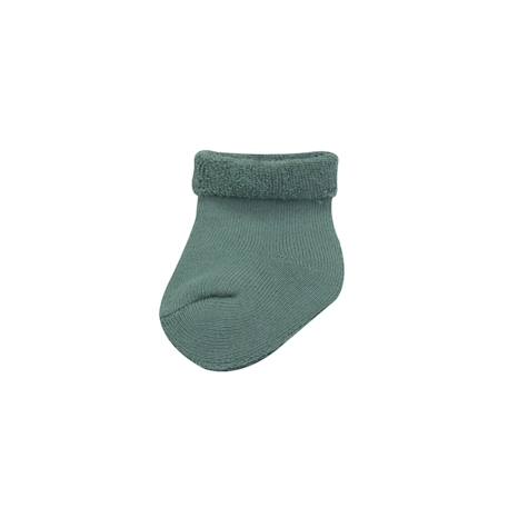 Chaussettes naissance Marron+Vert 9 - vertbaudet enfant 