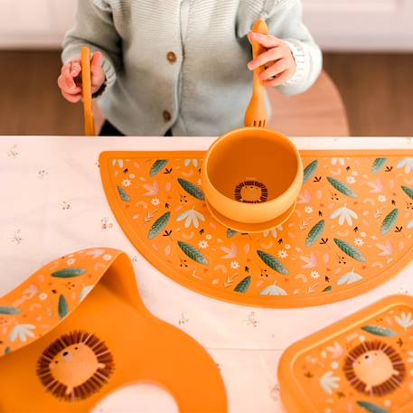 Gobelet en silicone avec poignées et paille animaux Beige+Bleu+Orange+Rose+Vert+Vert paon 13 - vertbaudet enfant 