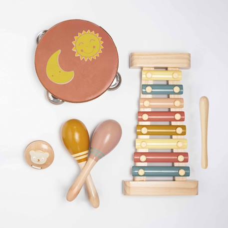 Coffret musical en bois pour bébé Multicolore 1 - vertbaudet enfant 