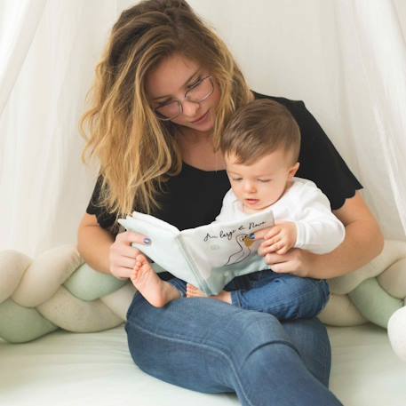 Livre d'éveil en tissu Ecru 2 - vertbaudet enfant 