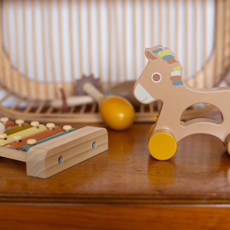 Jouet en bois bébé à tirer Multicolore 3 - vertbaudet enfant 