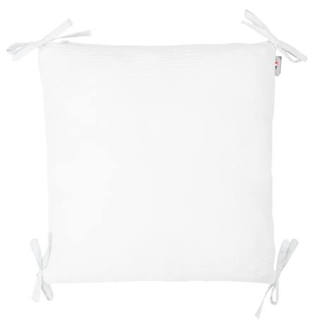 Taie de coussin modulable avec liens à nouer en gaze de coton Beige+Biscuit+Blanc+Écru+Gris+Rose+Vert 7 - vertbaudet enfant 