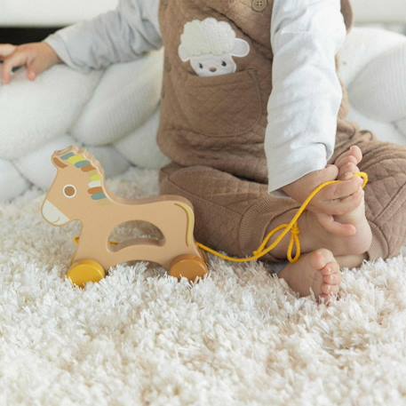 Jouet en bois bébé à tirer Multicolore 2 - vertbaudet enfant 