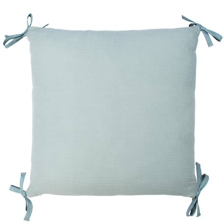 Taie de coussin modulable avec liens à nouer en gaze de coton Beige+Biscuit+Blanc+Écru+Gris+Rose+Vert 17 - vertbaudet enfant 