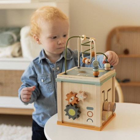 Cube d'activité en bois Multicolore 6 - vertbaudet enfant 