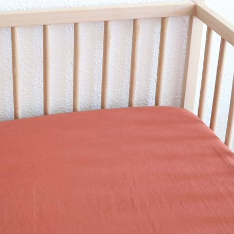 Drap housse oeko-tex® standard 100 Abricot+Bleu+Bleu ciel+Bleu marine+Camel+Caraïbes+Gris+Rose+Terracotta+Vanille+Vert+Vert olive+Vieux rose 31 - vertbaudet enfant 