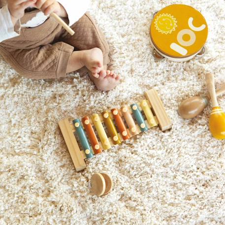 Coffret musical en bois pour bébé Multicolore 2 - vertbaudet enfant 